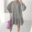 쭈리 핑크 루즈핏 셔링 봄 프릴 미니 원피스 입고 봄 나들이