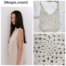 여성 손뜨게 | 시오르 Margot 니트백 크림 착용샷 여름 섬머 썸머 손뜨개 핸드메이드 예쁜 여자 가방 추천 내추럴 데일리