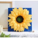 페이퍼플라워 주름지 해바라기 액자 이미지