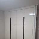 인천 필름시공후기 아파트 붙박이장 신발장 화장대 크림화이트