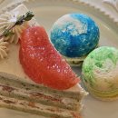 김엄마마카롱 | 케이크 일산 수제 디저트 맛집 데이트 분위기 좋은 곳 카페도진 얼그레이 자몽 케이크 메로나 마카롱 후기