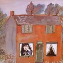 나무 밑 고양이 이미지