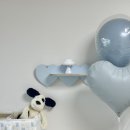 아이방 인테리어 소품 추천 | 메르헨 삼둥이 하트 벽선반 스카이블루 후기