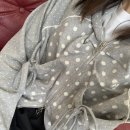 허그유어스킨 도트 빅 포켓 후드집업 착샷 및 후기