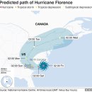 Hurricane Florence makes landfall in US 이미지