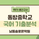 교과서고사성어 | 논현동 종합학원 동방중학교 국어 기출분석