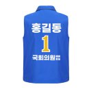 시안의원 | 더불어민주당 선거 조끼 파란색 국회의원 예비후보 맞춤 유니폼 빅사이즈 남녀공용 주문 제작 후기