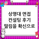 상명대학교 대학원 | 상명대학교 면접 컨설팅 후기, 떨림을 확신으로 바꾸다