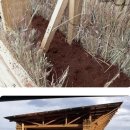 볏짚묶음 이중 심벽 건축 사례 이미지