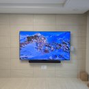 씨유 유동두산위브점 | 부산양정두산위브 무타공벽걸이TV설치 엘지77인치 가벽시공후기