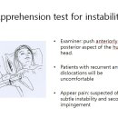 Apprehension test for instability 이미지