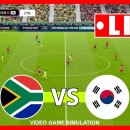 남아프리카공화국 vs 대한민국 생중계 | 2026 FIFA 월드컵 | 전체 경기 스트리밍 | 비디오 게임 시뮬레이션 이미지