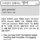 pet peeves(신경에 거슬리는 것들) 이미지