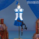 가위궁헤어 | 풀세트 2 - 파란 치마 기본 의상 고열사 가발 7개 (헤어네트 포함) 리본 머리장식 5개 귀걸이 타투...