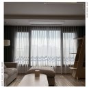 씨어터양평 | 양평 한화 포레나 아파트 거실 차르르 쉬폰커튼과 암막안방커튼의 무료시공 후기입니다