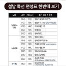 설 연휴 TV 특별 편성표 한 눈에 보기 이미지