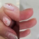 핑크네일아트 | 부산 온천장 네일샵 네일디어유에서 받은 리본 케이크 핑크 네일 아트 후기