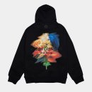 6-243 TS | 우영미 스웨잉 플라워 후드 티셔츠 블랙 24FW – 기본 속에 감각을 더한 브랜드 후드의 정석