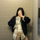 직장인 봄 데일리룩：셔츠 가디건 트위드 여자 출근룩