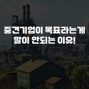 중견기업이 목표 라는게 말이 안되는 이유!