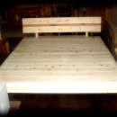 편백나무 퀸 사이즈 침대 - 국산원목 , 기능성침대 , 안방가구 이미지