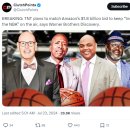 “Inside the NBA”를 계속 방송하기 위해 아마존의 18억 달러 입찰에 맞출 계획을 하고 있는 TNT / 법적 다툼이 예상됨. 이미지