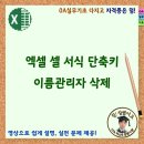 엑셀 셀 서식 단축키, 엑셀 이름 관리자 활용 이미지