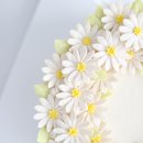 수원떡케이크 | 유치원 생일케이크 주문후기 – 데이지 풍성 리스 디자인