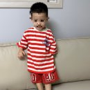 봄·여름 등원룩 완성! 보보쇼즈(Bobo Choses) 스트라이프 티셔츠 &amp; 버뮤다 쇼츠 구매 후기 🎈