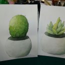 수채화 예술 도자기 이미지