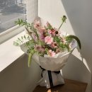 스파이럴 기법으로 완성한 핑크 꽃다발 | 핸드타이드 꽃다발 만들기 플라워 클래스