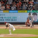 채은성의 통산 2200루타 득점권 주자 2,3루 gif 이미지