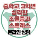 [온라인상담: 중학교 3학년 심각한 조울증과 스트레스] 한국아동청소년심리상담센터 이미지