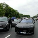 La manifestation des taxis se poursuit contre la réforme du transport de ma 이미지