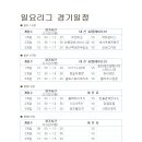 11월2일 일요리그 정규리그 경기 및 플레이오프 경기일정 이미지