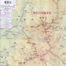 북한산 진달래능선 등산지도, 등산코스 및 등산로 전경(우이동계곡 등산로입구~진달래능선~대동문) 이미지