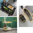 철제 <b>골드</b> 반영구 북 서빙 <b>무빙</b> 피부 미용 뷰티 식당 트롤리 웨건 카트