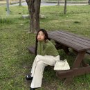 요즘 뜨는 신생 브랜드 런던다다 후기｜올리브 티셔츠 & 원턱 와이드 팬츠 봄 데일리룩 추천✨