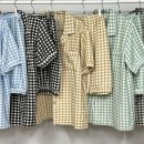 코튼아사)체크 카라 남 반팔세트 (1136) 이미지