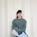 네이비마린 | 테일러스튜디오 롱슬리브, 단가라티셔츠 하나로 봄 코디 완성