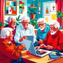 어르신 스마트폰 독립 이미지