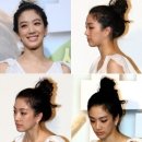똥머리 이미지