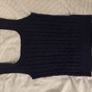 랄프로렌 여성 케이블 니트 조끼 스웨터 xxs 네이비 $60 이미지
