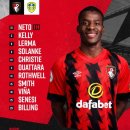 [선발 라인업]본머스 VS 리즈 유나이티드 외 3경기