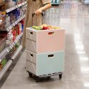 주식회사 쇼핑박스 | 큐폴드 접이식카트 폴딩박스 세트 기본형 장바구니캐리어 4바퀴 핸드 쇼핑 24%할인 장단점