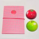 pet 32다6446 | 다이소 프룻프룻 청사과 토마토 문진 실물 후기 + 스티커 마테 무지 노트 프룻 시리즈 신상