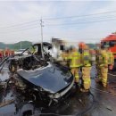충남 홍성 광천읍 벽계리 21번국도 BMW 1톤트럭 중앙선 침범 화재발생2명 사망 1명 심정지