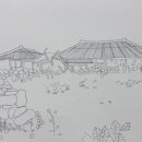 일상을 기록하는 수채 펜드로잉 이미지