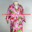 :1780 - 의류(일본전통의상 진베이 어른 여성용 - 상,하 세트 - 꽃분홍 꽃무늬) - 코사카(KOSAKA) 반효천 이미지