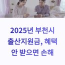 홀리트리지역아동센터 | 2025년 경기도 부천시 출산지원금 지원, 이 혜택 안 받으면 손해입니다